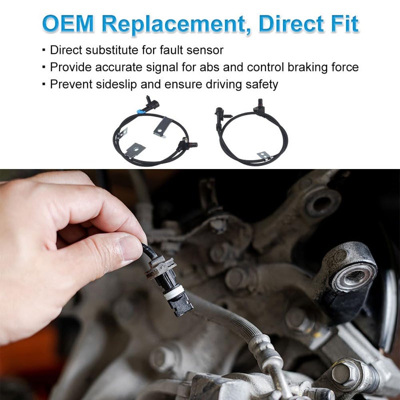 WMPHE Compatible with 2 pcs Front ABS Wheel Speed Sensor Chevy Suburban Silverado Tahoe GMC Yukon Cadillac Escalade 1996 1997 1998 1999 2000 2001 2002 2003 2004 2005, Left & Right 15991986 15997039 - Image 5